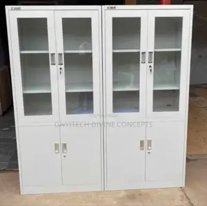 Metal Office Bookshelf With Glass