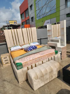 6ft Tall 6by6 Set of Upholstery Bed Frame.