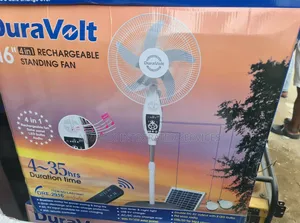 Photo - Rechargeable Fan 16" With Panel and Battery and Mp Duravolt