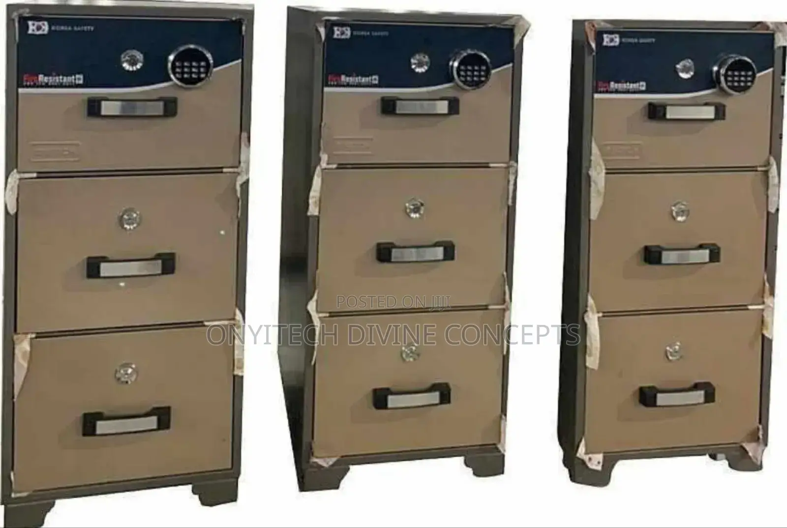 3 Drawers Digital Fire Resistant Safes
