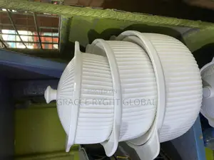 3pcs Ceramic Serving Dish With Gold Rim