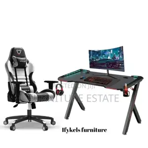 Multi-Functional Gaming Office Chair With Its Computer Table