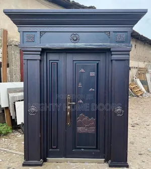4ft Black Copper Door With Piller.