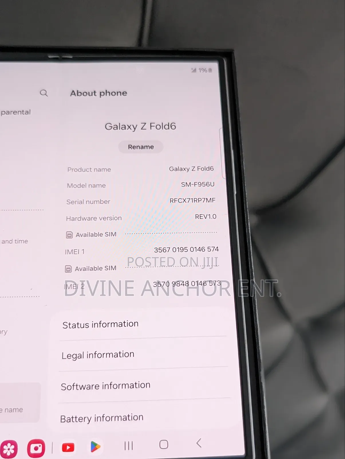 Samsung Galaxy Z Fold6 256 GB Silver