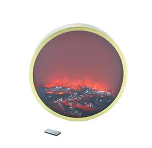 Modern Creative Round Electronic Led Fireplace Home Decor