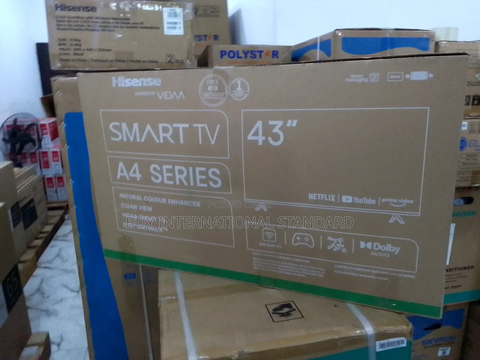 Hisense 43" Smart Tv | Ai-Powered Features High Contrast