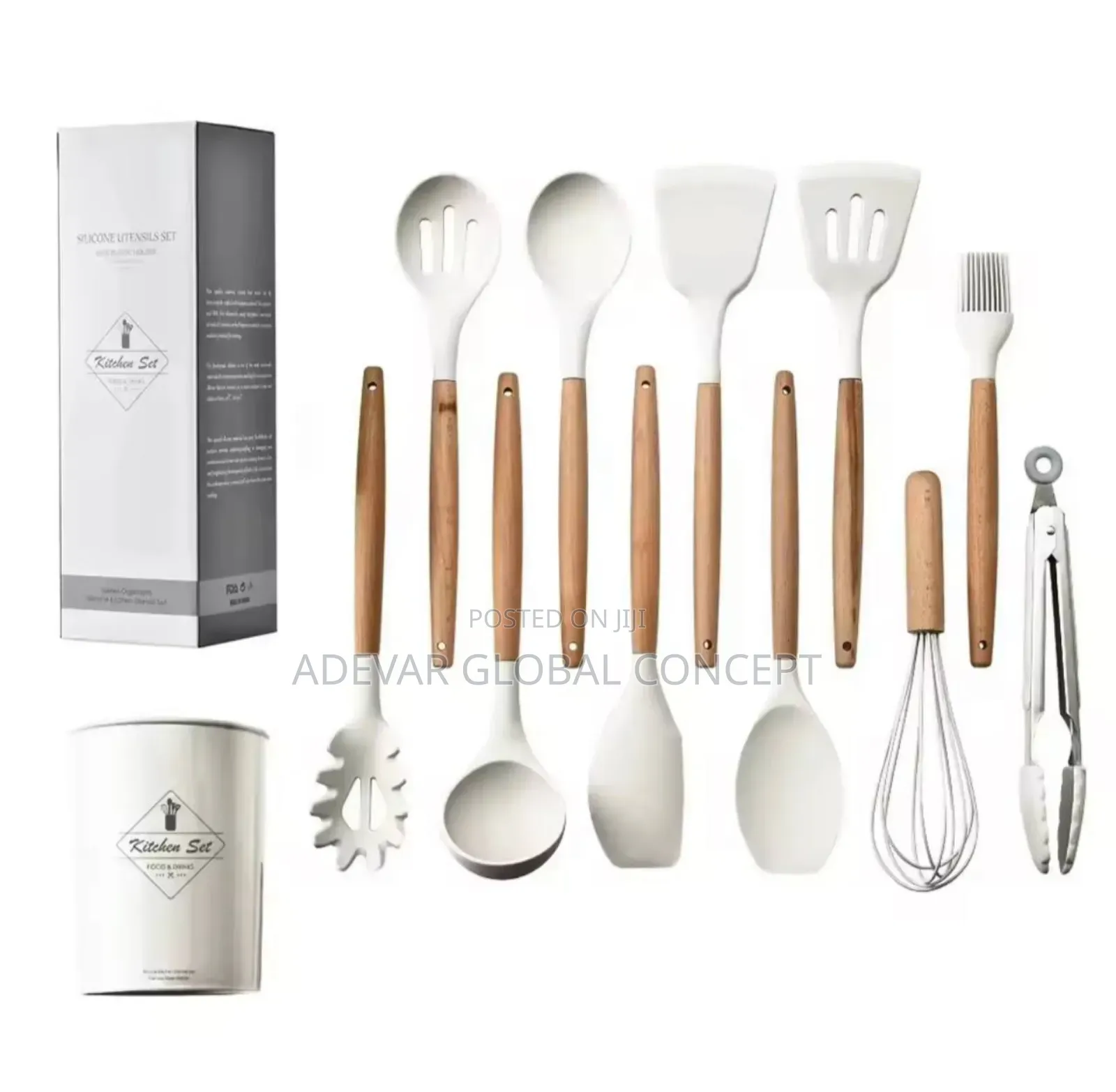 12pcs Silicone Kitchenware Non-Stick Cookware Utensils