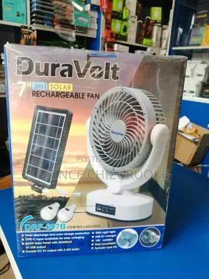 Photo - 7" Duravolt 3in1 Solar Rechargeable Fan