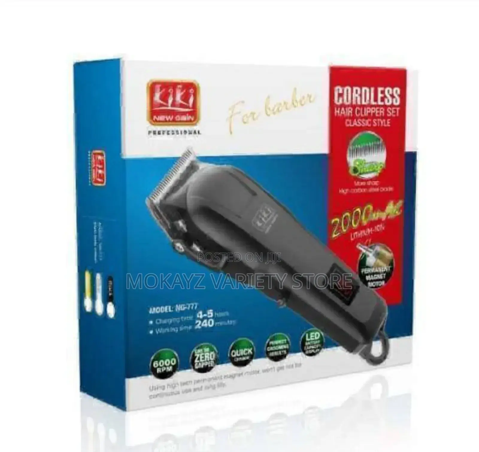 Kiki Digital Rechargeable Clipper Highly Durable
