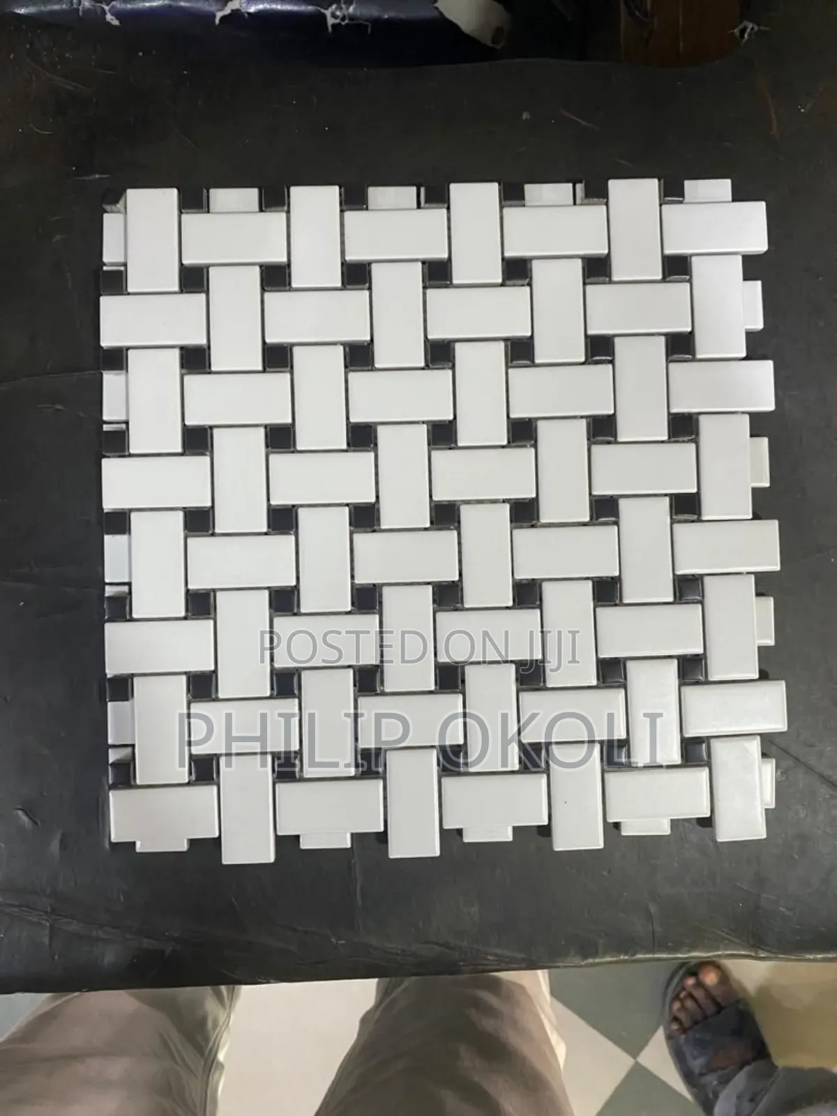 German White Black Mosaic
