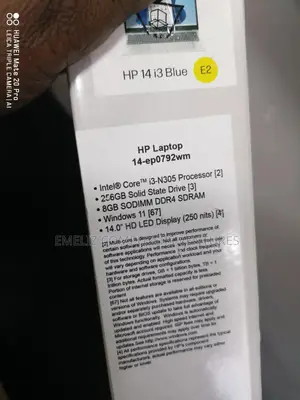 New Laptop HP 14S 8GB Intel Core i3 SSD 256GB