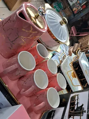 Set of 6 Cup With Tea Pot With Plate