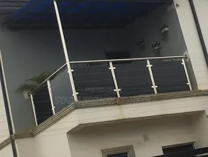 Dark Grey Glass Stainless Railing Pulse