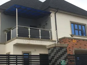 Dark Grey Glass Stainless Railing Pulse
