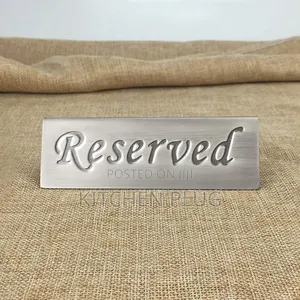 Double Sided Stainless Steel Reserved Table Sign