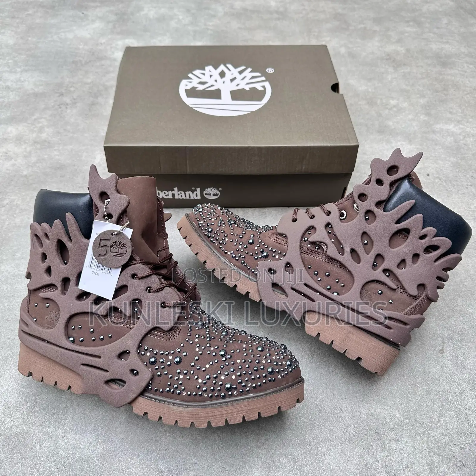 Original Custom Swarovski Pearl Timberland Boot