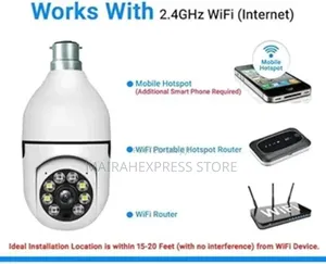 360 Panoramic Mini Ir CCTV 1080p Video Security Light Camera
