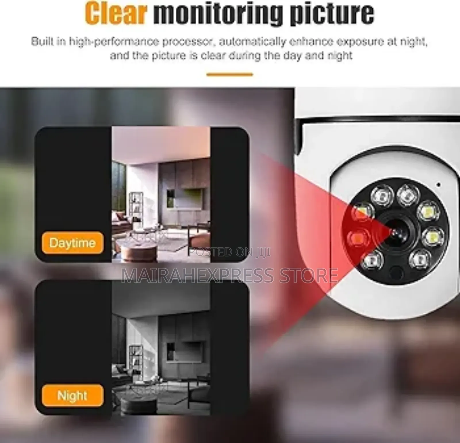 360 Panoramic Mini Ir CCTV 1080p Video Security Light Camera