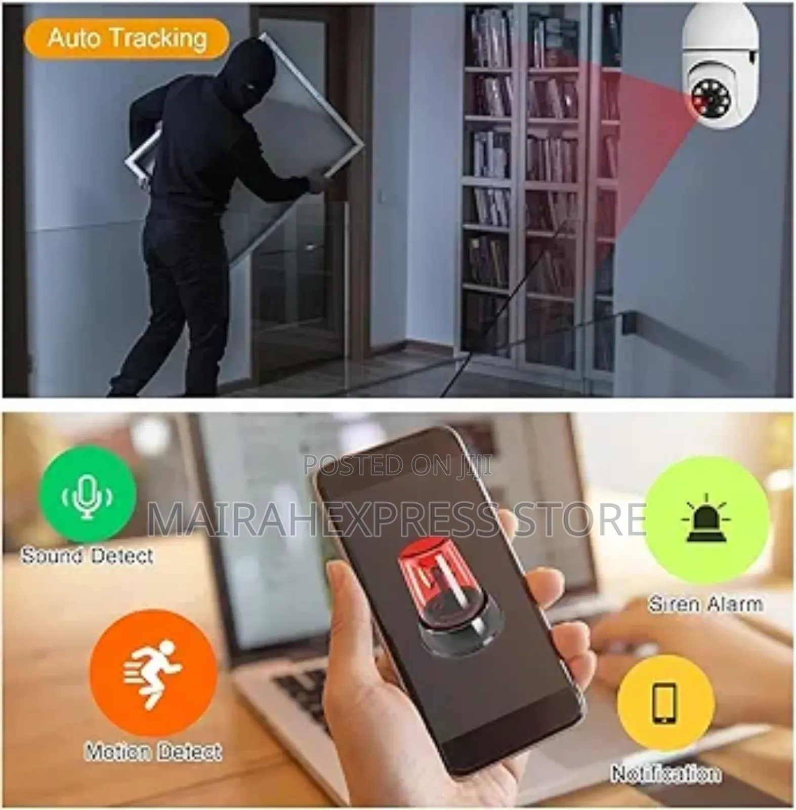 360 Panoramic Mini Ir CCTV 1080p Video Security Light Camera