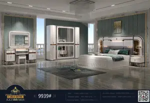 Brand New 6by7 Imported Turkish Contemporary Bed With Dressi