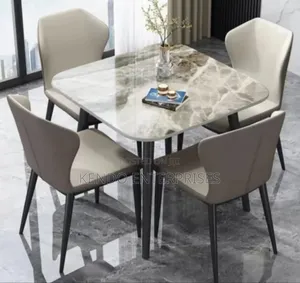 Dining Square Shape Table by 4 Chairs