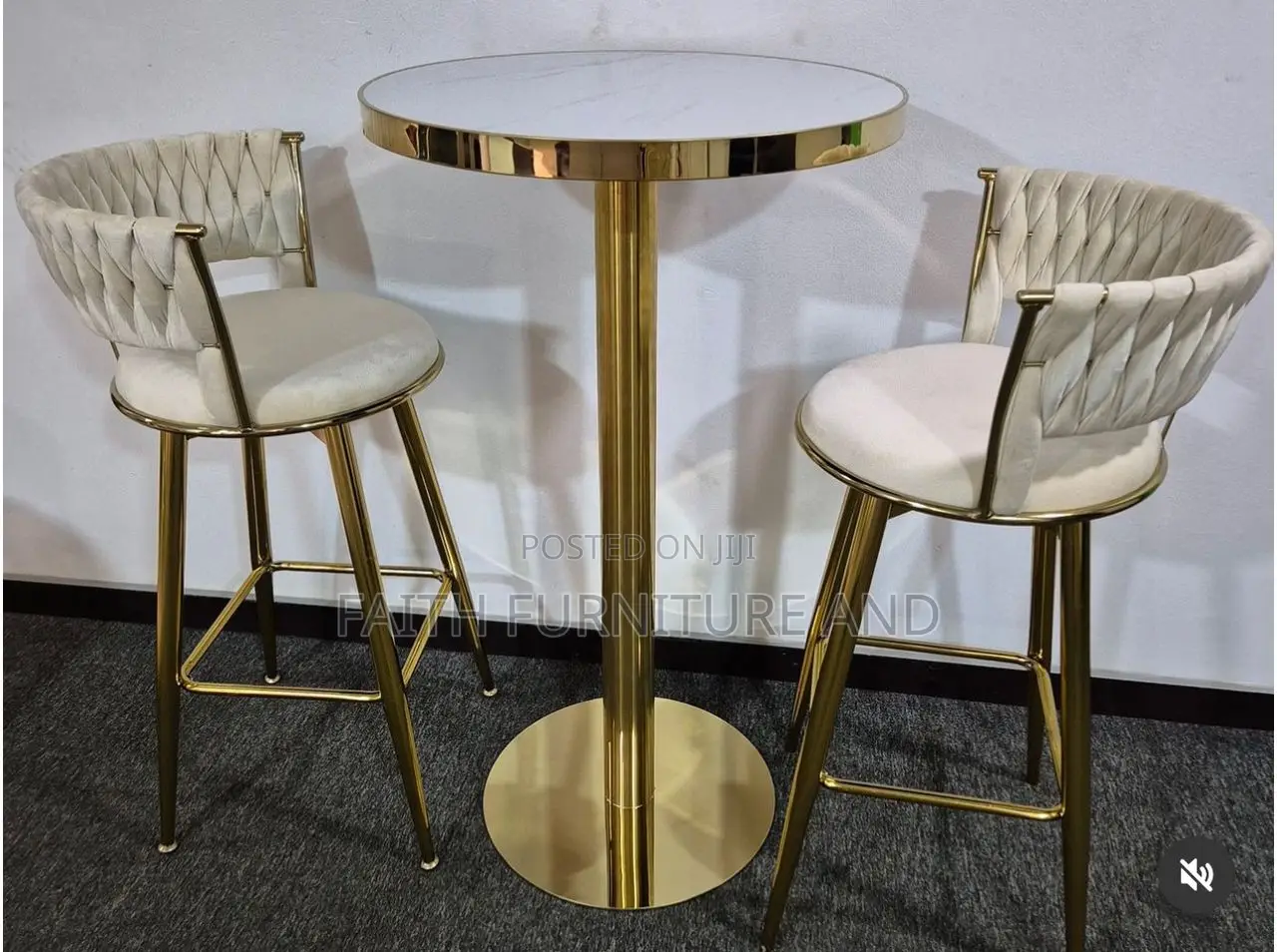 Bar Table and Two Bar Chairs