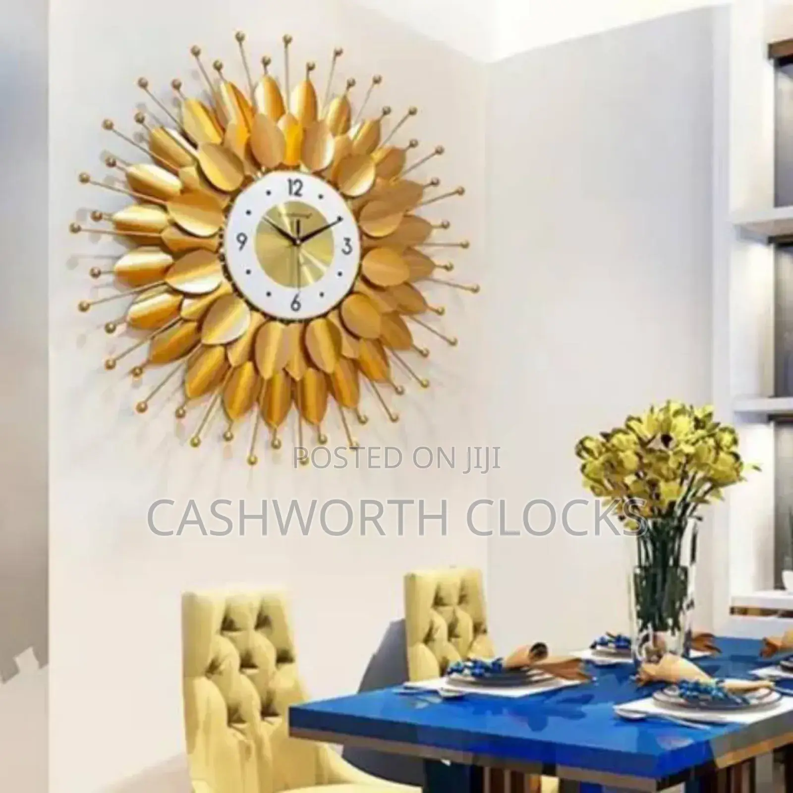 70cm Gold Plated Iron Luxury Wall Clock