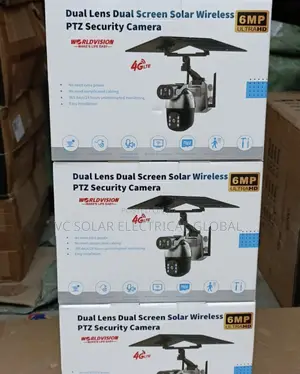 6mp Dual Lens Screen Solar Wireless Ptz Security Camera