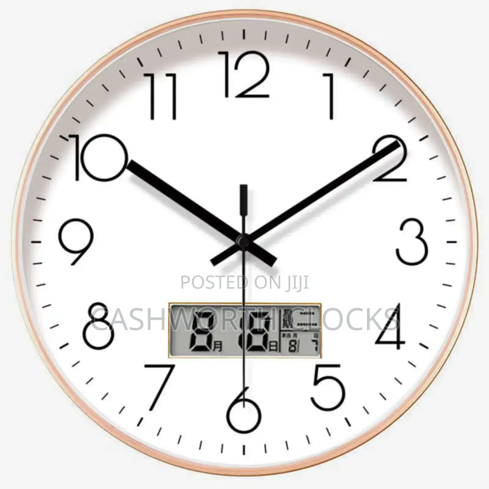 30cm Ana-Digital Sweep Engine Luxury Wall Clock