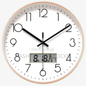 30cm Ana-Digital Sweep Engine Luxury Wall Clock