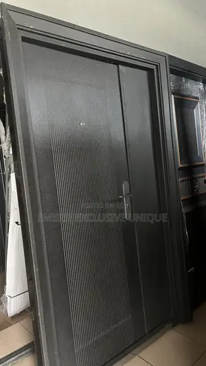 4ft Black Security Steel Entrance Door