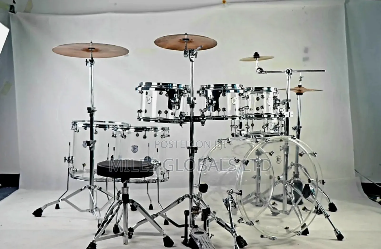 SJC Professional Transparent 7set Drum