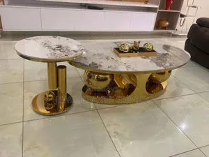 Marble Center Table With Side Stool