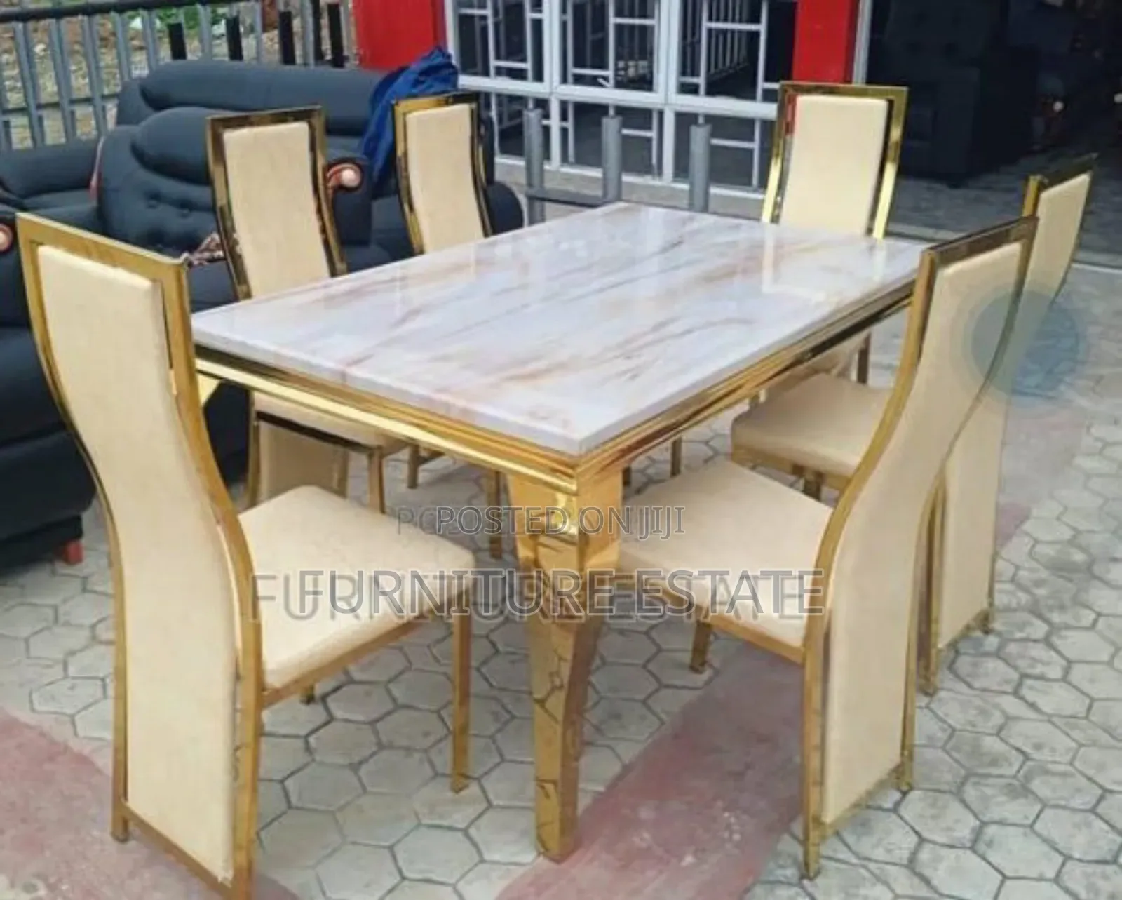 6 Seaters Vip Marble Dining Set