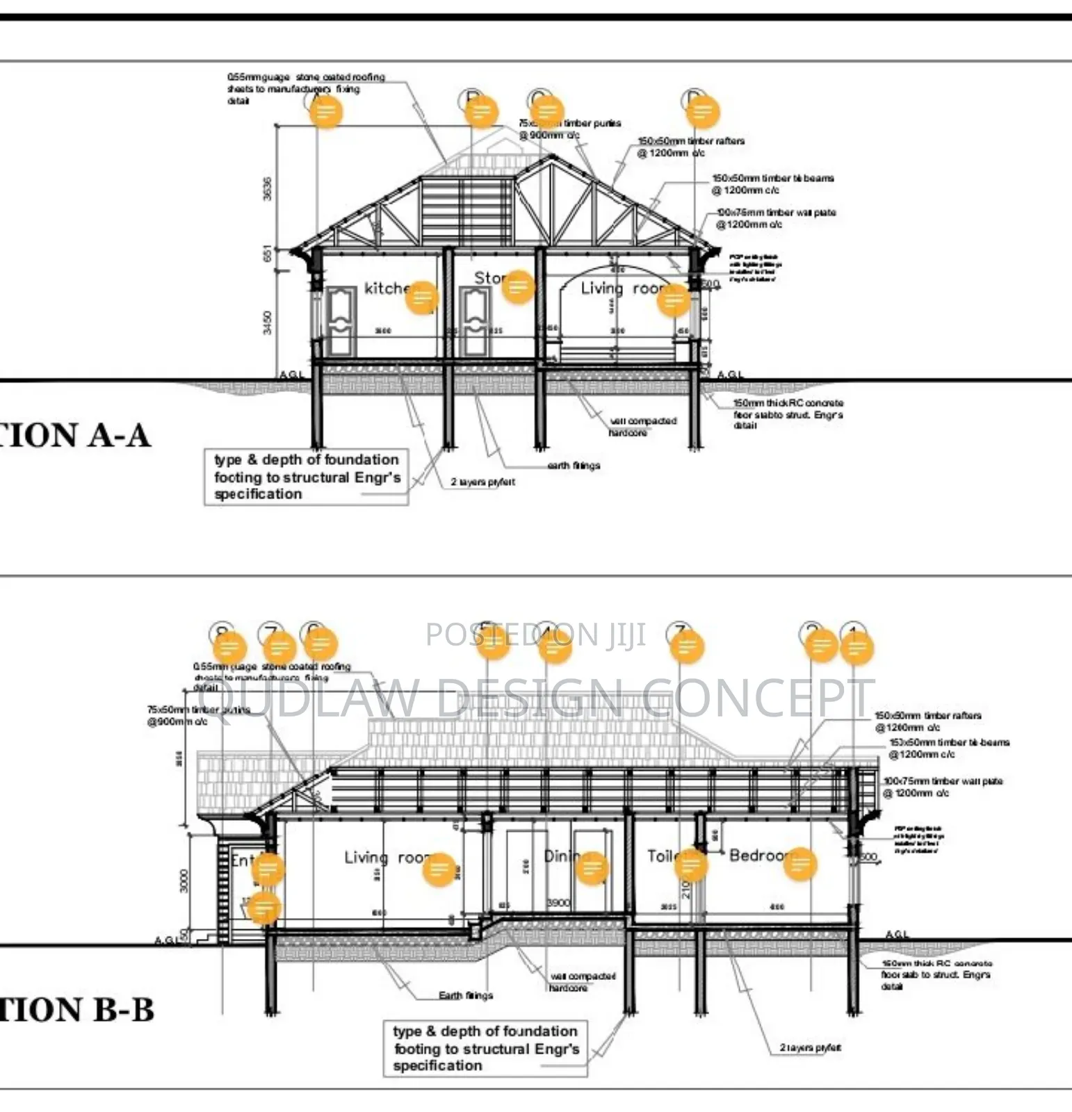 House Design ( Full Architectural Drawing)
