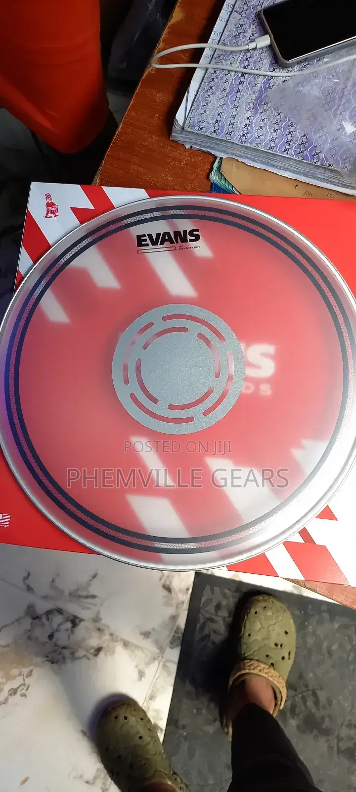 Original Evans Reverse Dot Drumhead