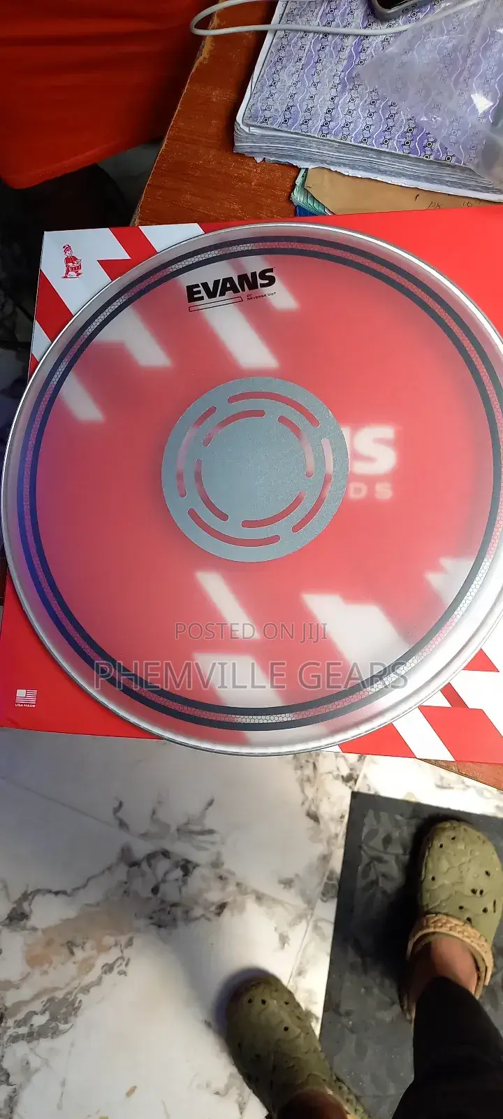 Original Evans Reverse Dot Drumhead