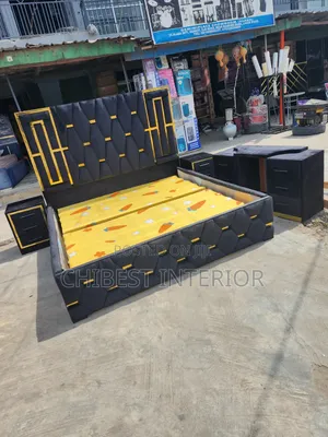 6by6 Bed Stand With Dresser, and Two Side Drawers
