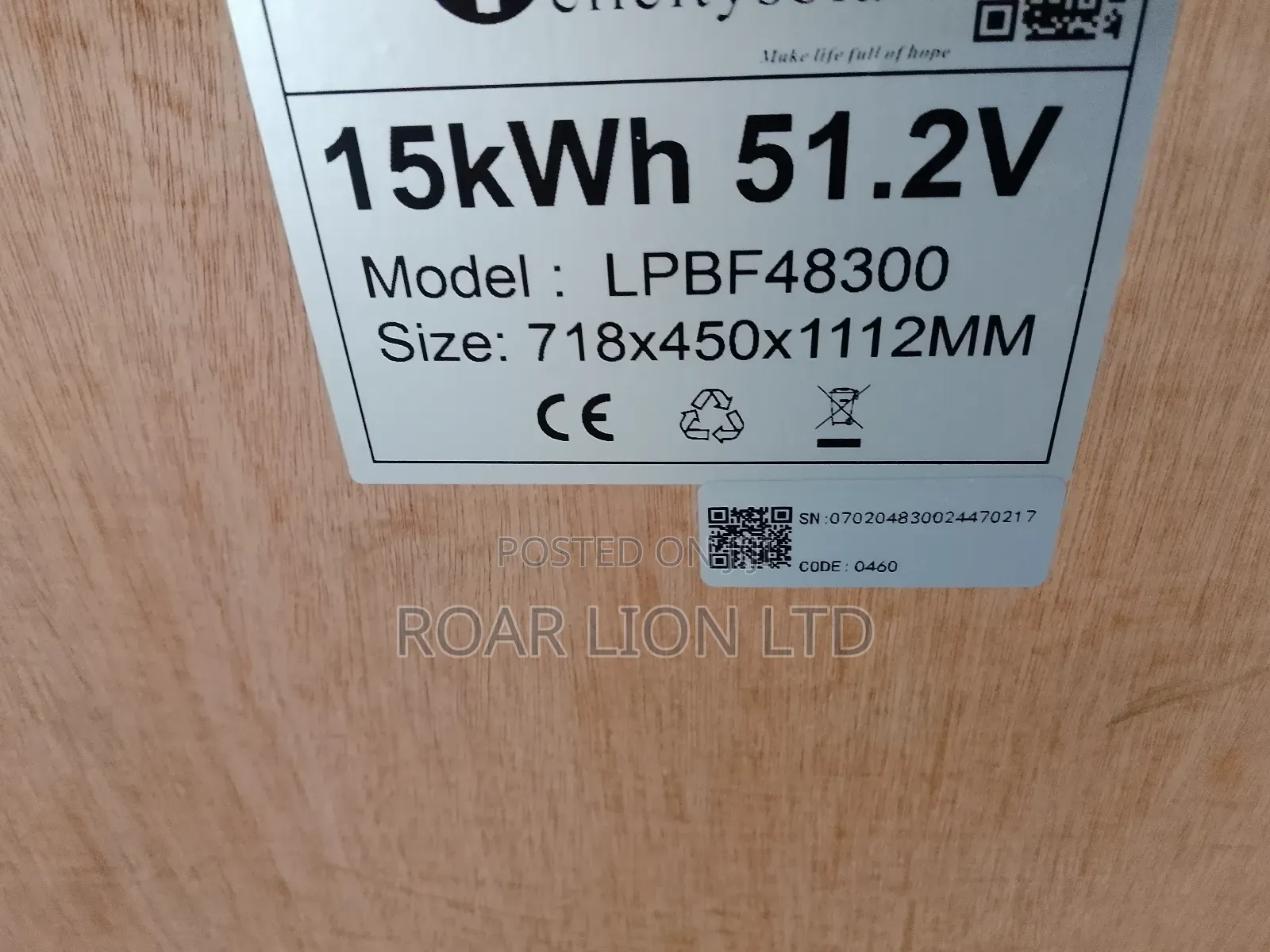 Felicity 15kwh Lithium Battery