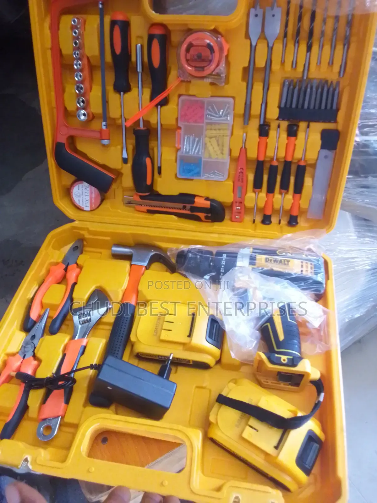 Tools Box With Rechargeable Drilling Machine