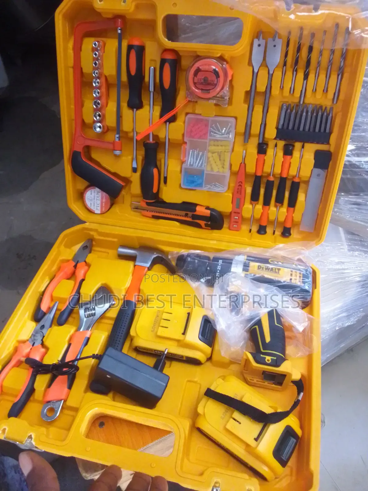 Tools Box With Rechargeable Drilling Machine