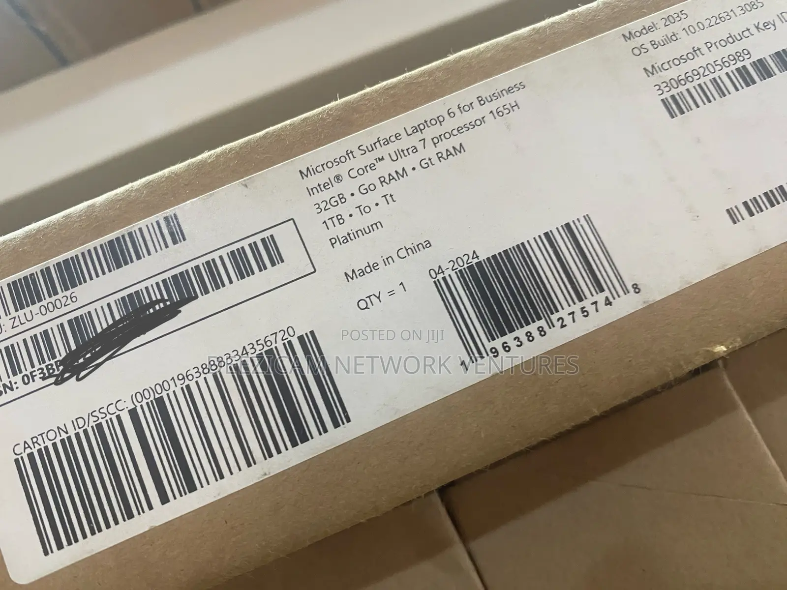 New Laptop Microsoft Surface Laptop 6 32GB Intel Core Ultra 7 SSD 1T