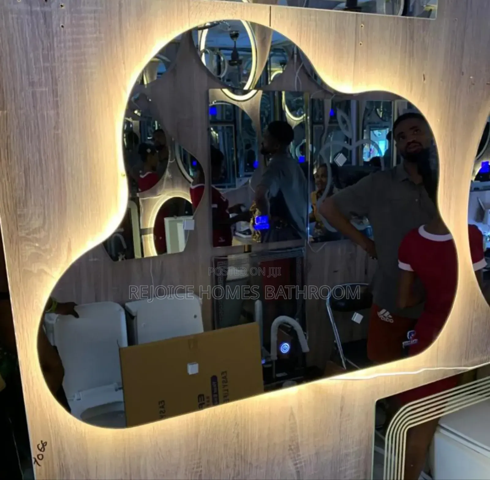 Luxury Cloud Curve Mirror With Led Lights