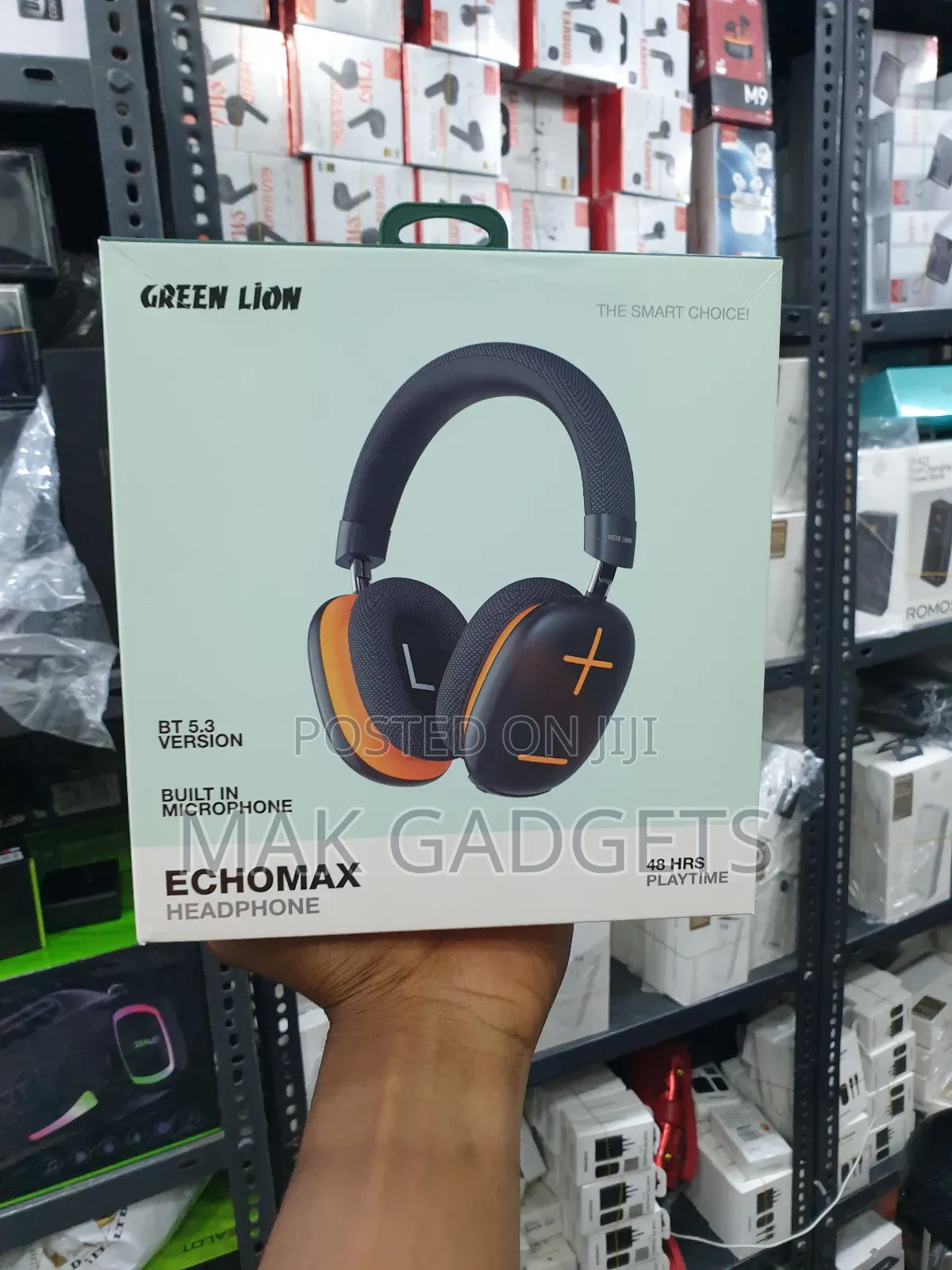Green Lion Echo Max Headphone, Aux Cable, Bluetooth V5.3