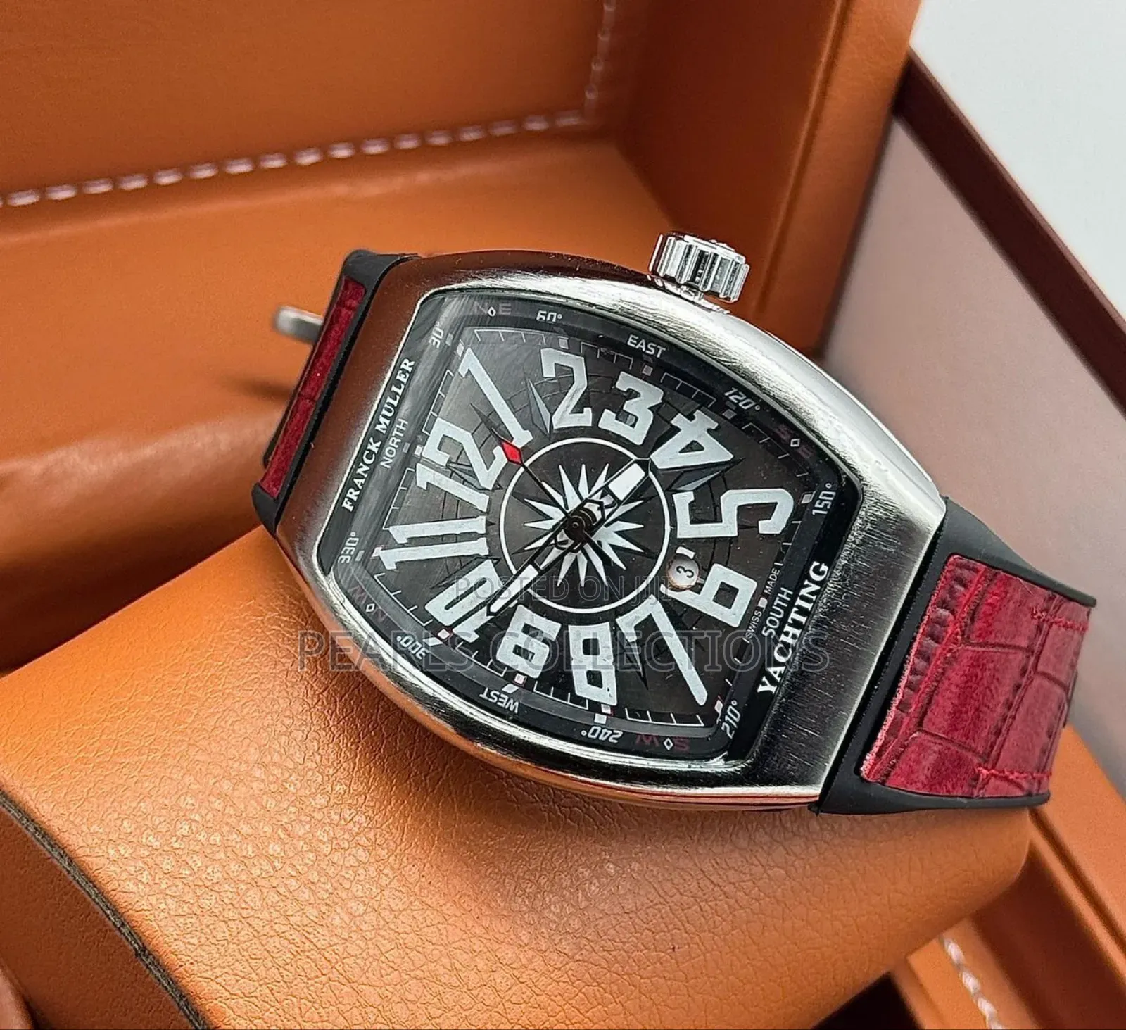 Frank Muller Leather/Chain Wristwatch Automatic Chronograph