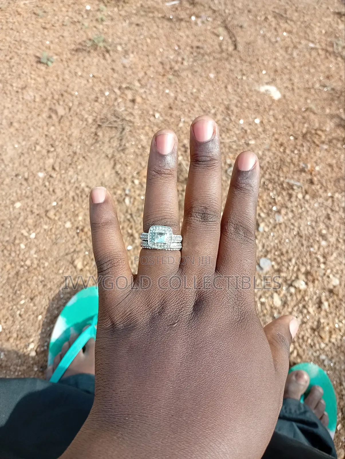 Bridal Ring Set Size 7, 8 Silver