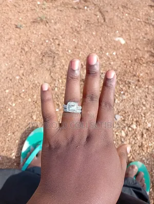Bridal Ring Set Size 7, 8 Silver