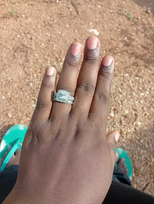 Bridal Ring Set Size 7, 8 Silver