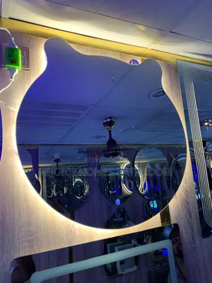 Luxury Round Teddy Bear Face Led Mirror Three Light