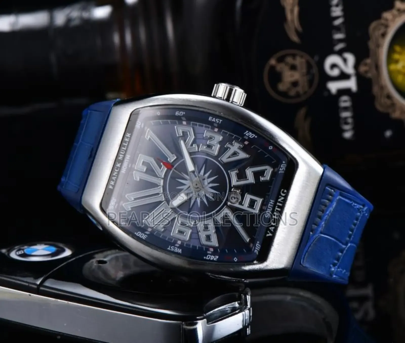 Frank Muller Leather/Chain Wristwatch Automatic Chronograph